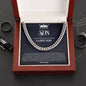 To My Dear Son | Cuban Link Chain