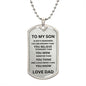 To My Son Dog Tag Chain