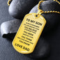 To My Son Dog Tag Chain