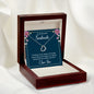 To My Soulmate Delicate Heart Necklace