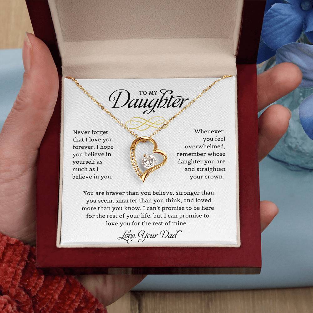 To My Daughter Forever Love Necklace