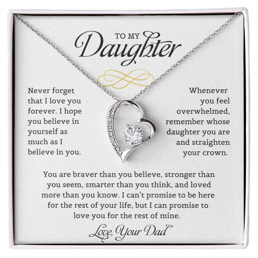To My Daughter Forever Love Necklace