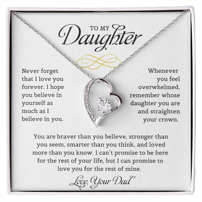 To My Daughter Forever Love Necklace