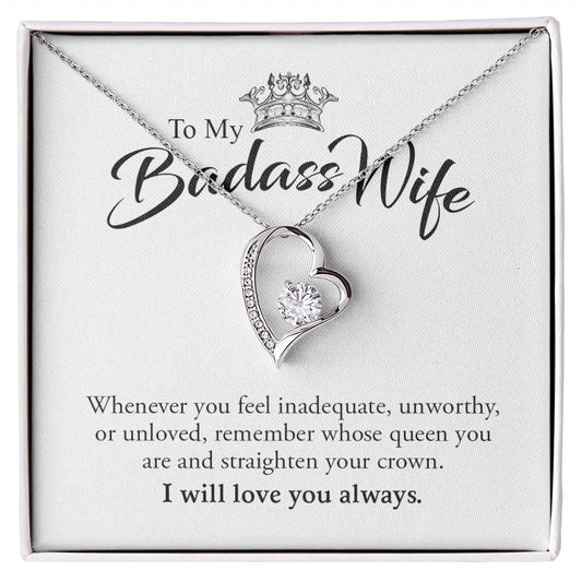 To My Badass Wife | Forever Love Necklace