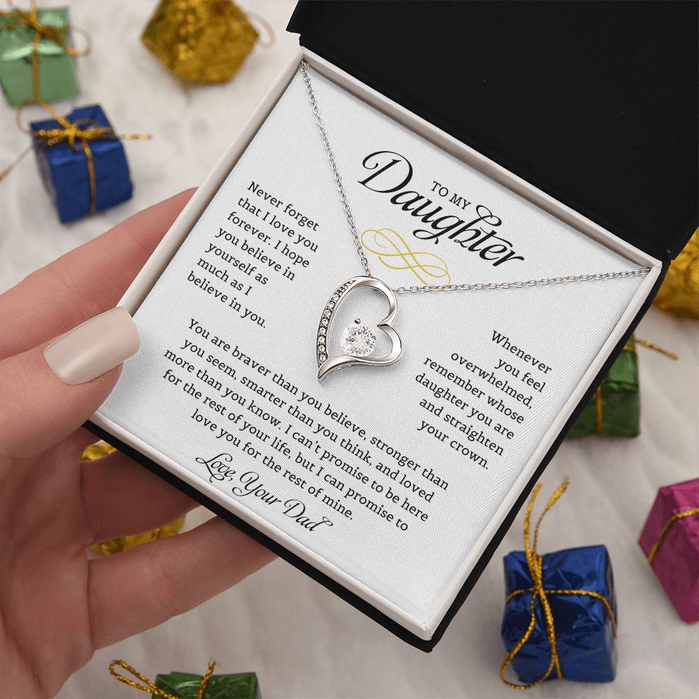 To My Daughter Forever Love Necklace