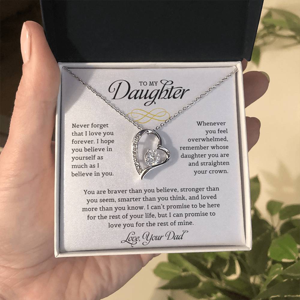 To My Daughter Forever Love Necklace