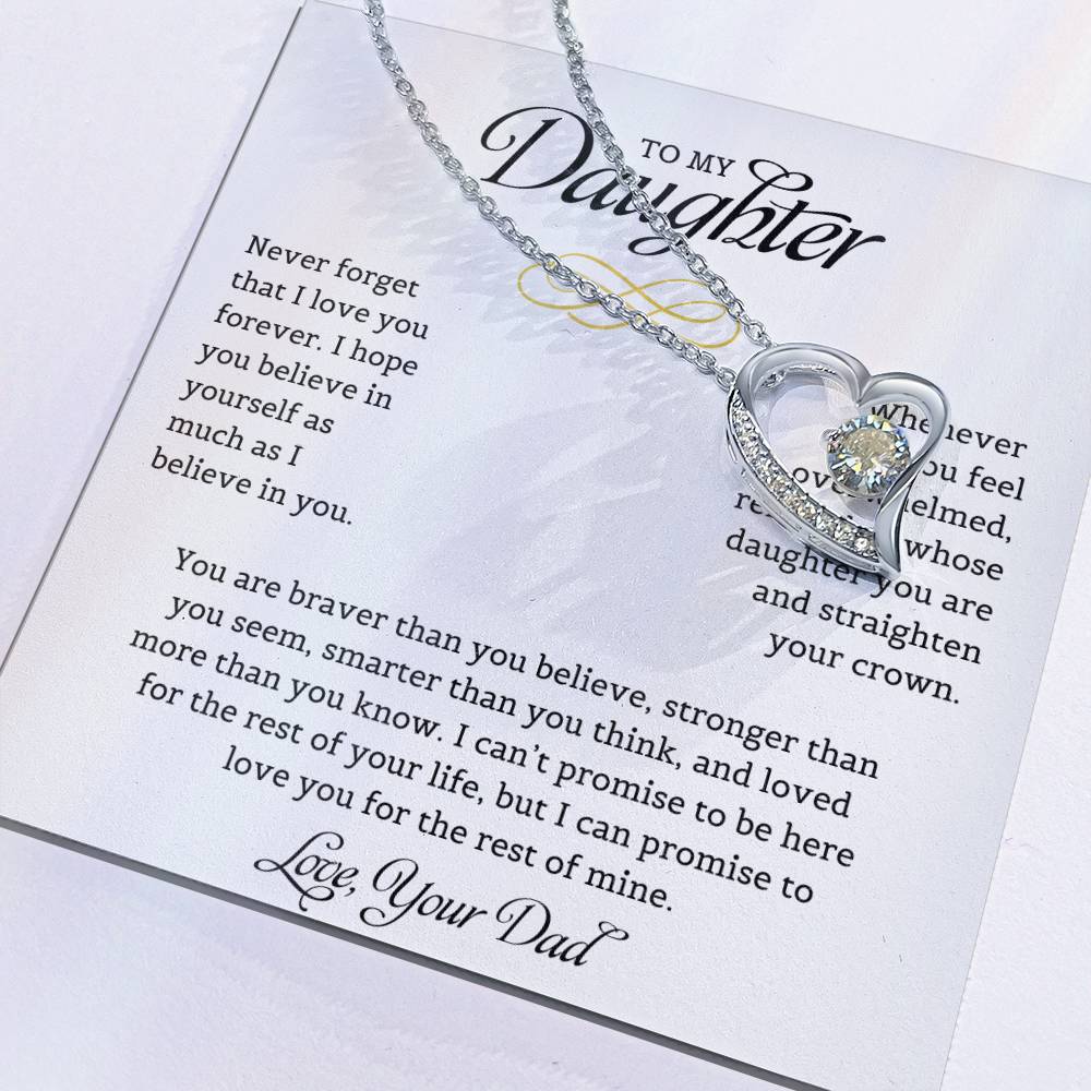 To My Daughter Forever Love Necklace