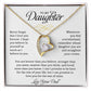 To My Daughter Forever Love Necklace