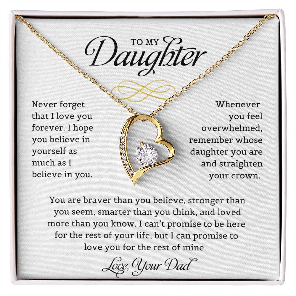 To My Daughter Forever Love Necklace