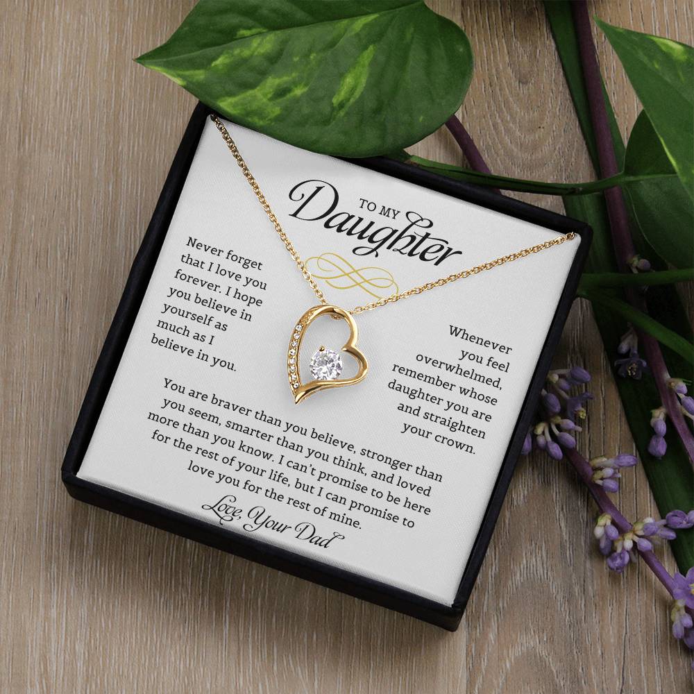 To My Daughter Forever Love Necklace