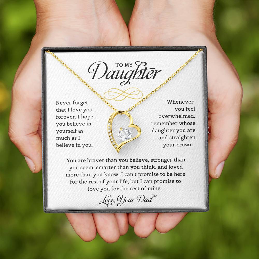 To My Daughter Forever Love Necklace