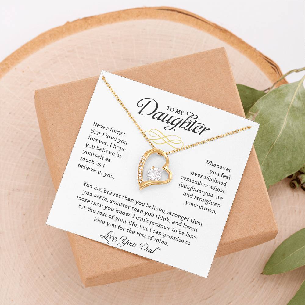 To My Daughter Forever Love Necklace