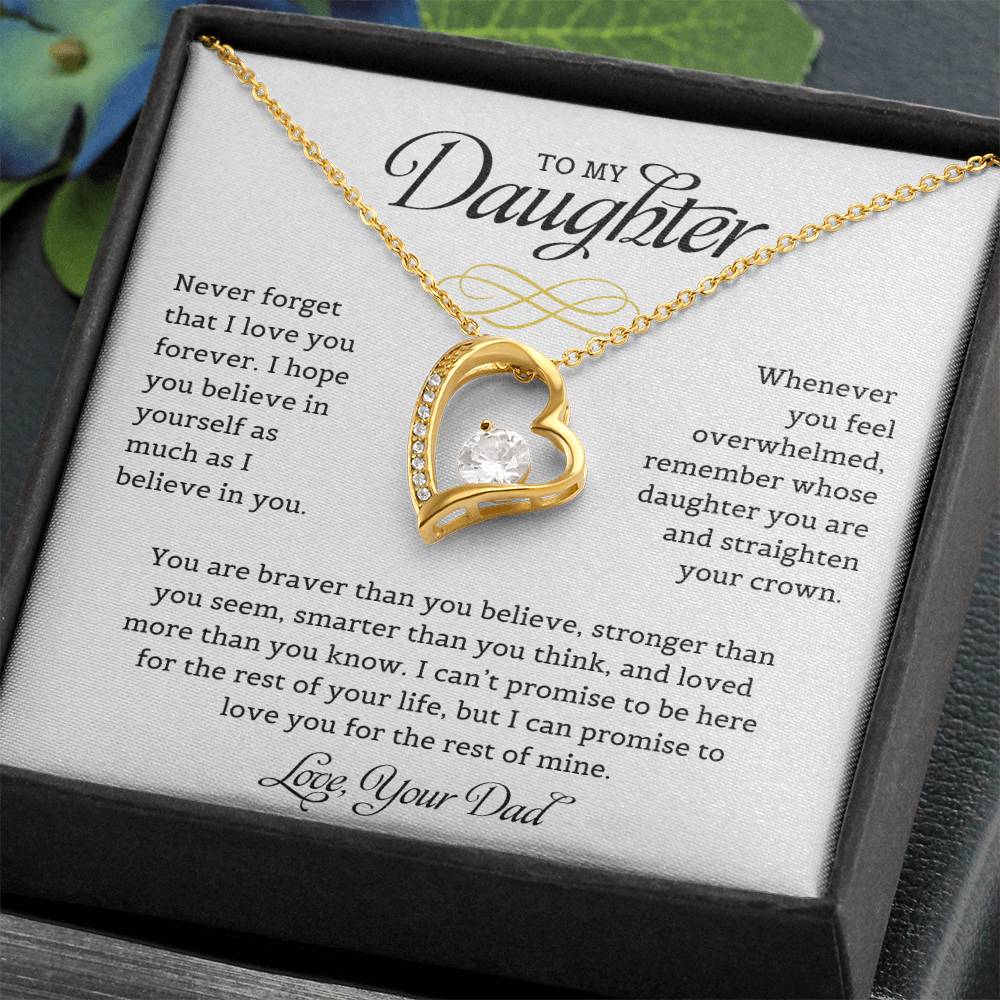 To My Daughter Forever Love Necklace