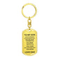 To My Son Dog Tag Keychain